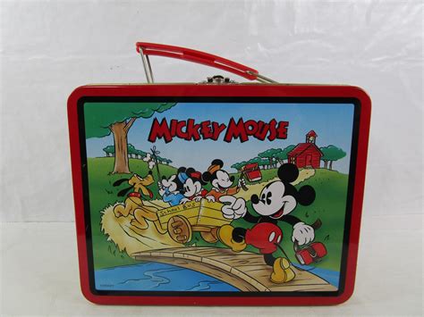 vintage metal mickey mouse lunch box|mickey mouse lunch box vintage.